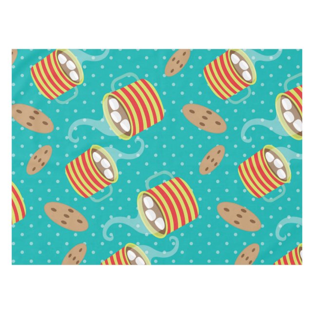 Cookies et chocolat chaud Nappe de vacances (Devant (Horizontal))