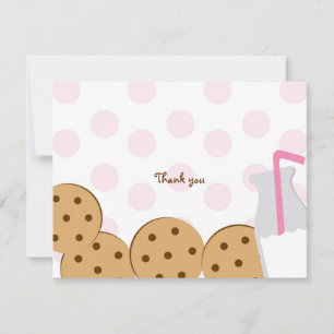Cookies et Lait Merci Cartes de notes
