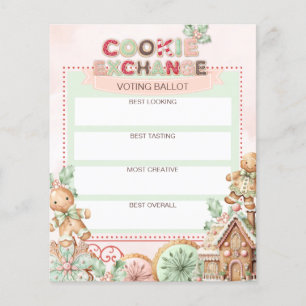 Cookies Exchange Vote Ballot pain d'épice