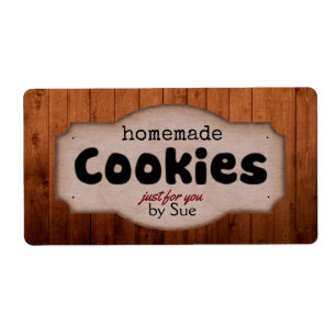 Cookies faits maison par VOUS Étiquettes Vintages