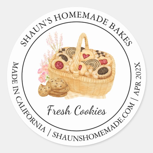 Cookies frais Cuisine étiquette moderne (Devant)
