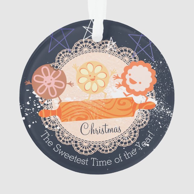 Cookies joués épingle à rouler ornement de Noël (dos)