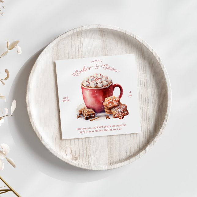 Cookies rustiques et cacao Fête Invitation (Créateur téléchargé)