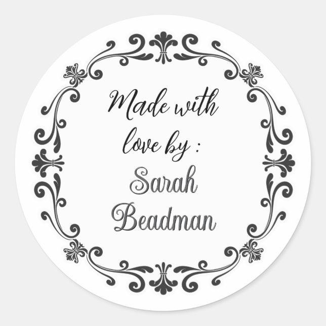 Cooking Food Made With Love by Label Sticker (Devant)