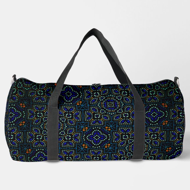 Cool Abstrait Fleur Géométrique Design Duffel sac (Recto)