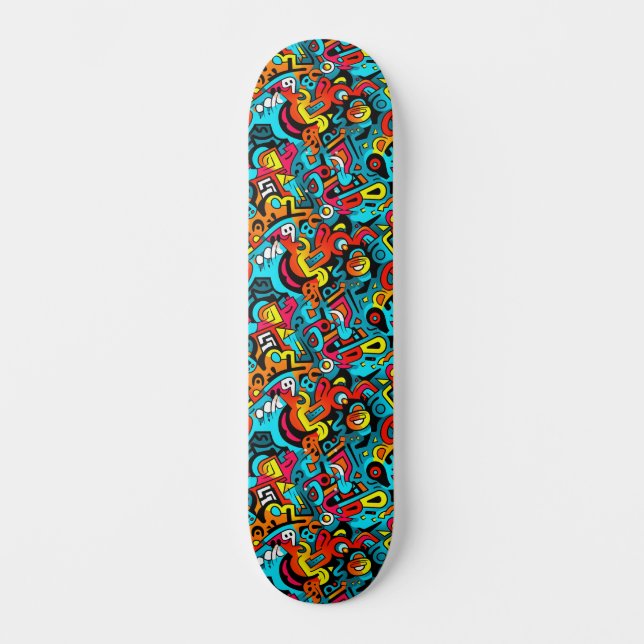 Cool Abstrait Urban Street Art Wide Skateboard (Recto)