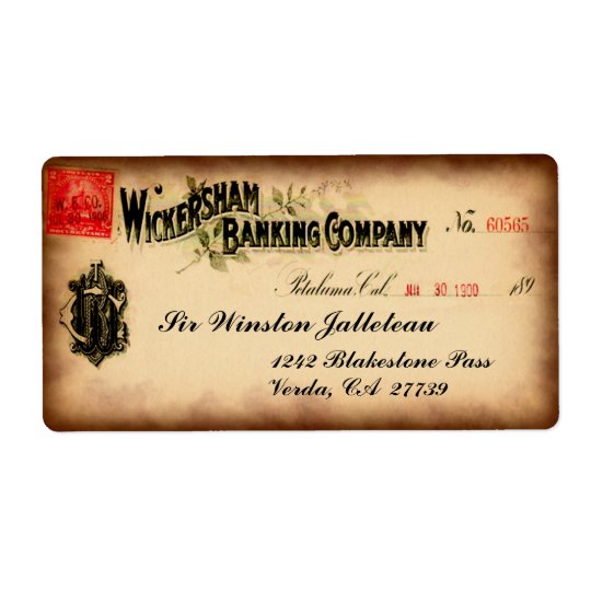 Cool ancien de Wickersham Étiquettes D’expédition