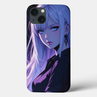 Cool Anime Girl avec coque iphone de cheveux en ar