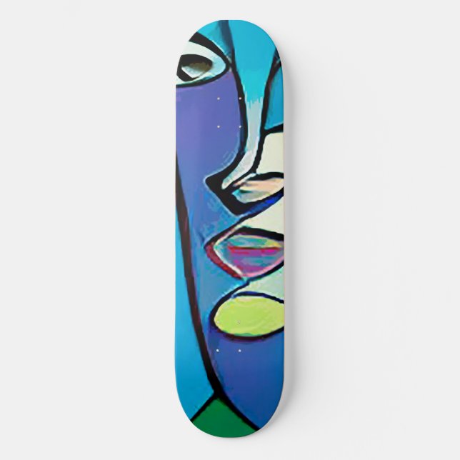 Cool Art Abstrait moderne Skateboard Deck (Recto)