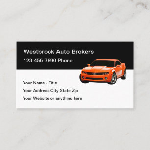 Cool Auto Broker Modern Cartes de visite Modèle