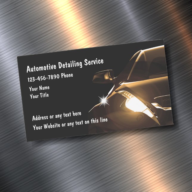 Cool Automotive Détail Cartes de visite magnétique (auto detailing magnetic business cards by custom business templates)