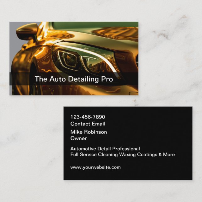 Cool Automotive - Services de détail Cartes de vis (Devant / Derrière)