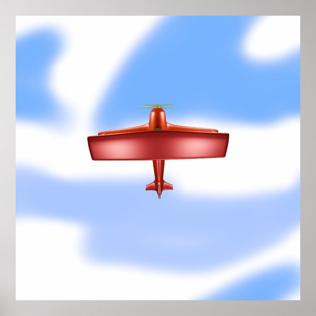 Cool Aventurier Volant Rouge Biplane Uproar Poster (Devant)