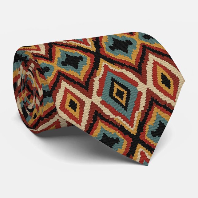Cool Aztec motif cravate carrelé (Roulé)