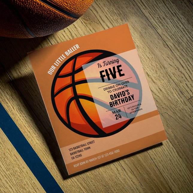 Cool Baller Basketball Budget Anniversaire Invitat (Créateur téléchargé)