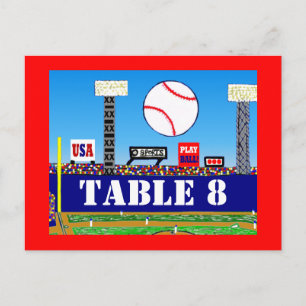 Cool Baseball Sport Bar Mitzvah Numéro de table Ca