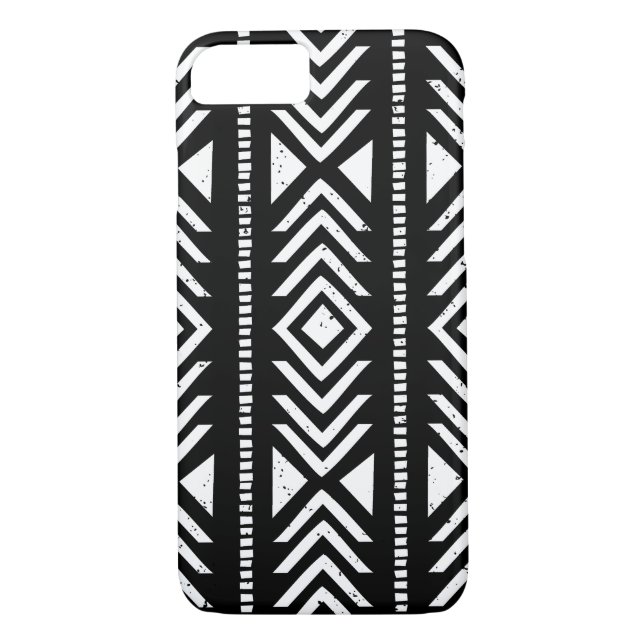 Cool Black and White Tribal Motif iPhone 7 Coque (Dos)
