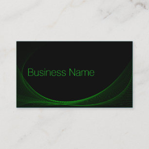 Cool Black & Lime Green Wireframe - Carte de visit