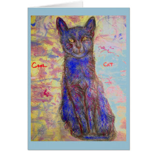 cool bleu chat froid