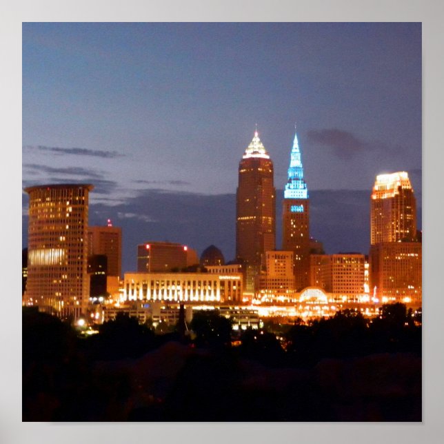 Cool Blue Cleveland Poster (12X12) (Devant)