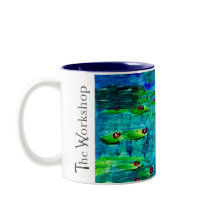 Cool Blue Lilypad Pond Atelier Mug