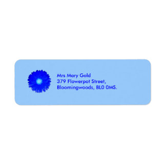 Cool Blue Marigold Étiquettes de adresse personnal