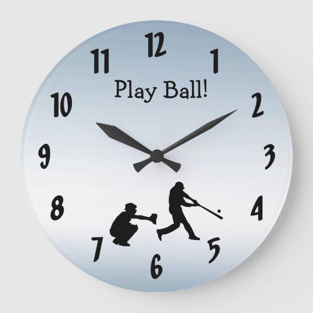 Cool Blue Play Ball Baseball Horloge sportive (Recto)