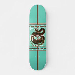 Cool Blue Serpent Design Skateboard pour débutants