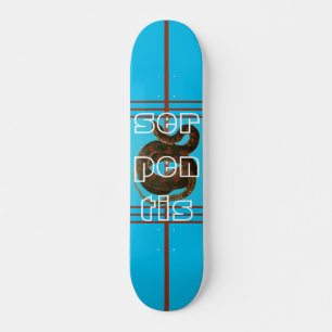 Cool Blue Serpent Design Skateboard pour débutants