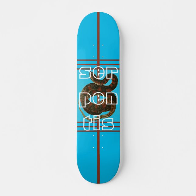 Cool Blue Serpent Design Skateboard pour débutants (Devant)