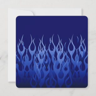 Cool Blue sur Blue Racing Flames décoratif