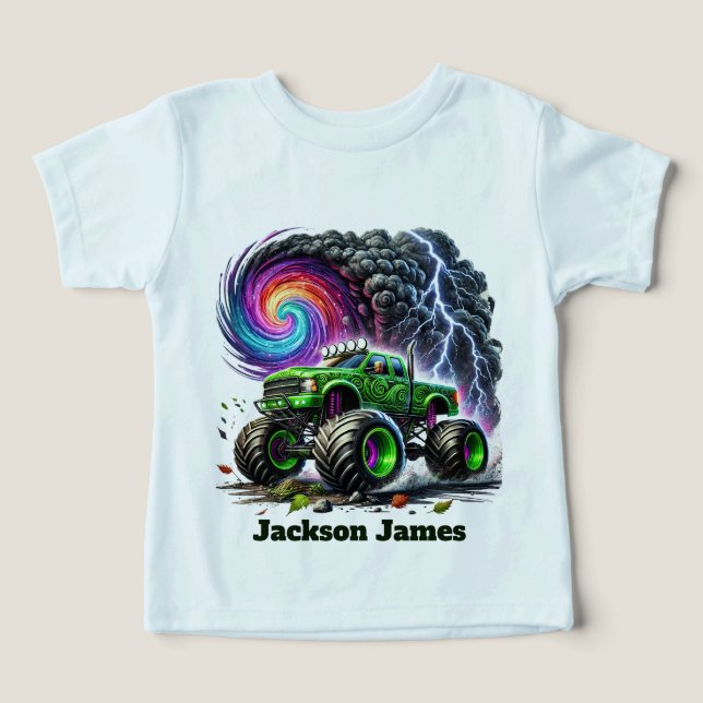 Cool boys monster truck customizable  (Design Recto)