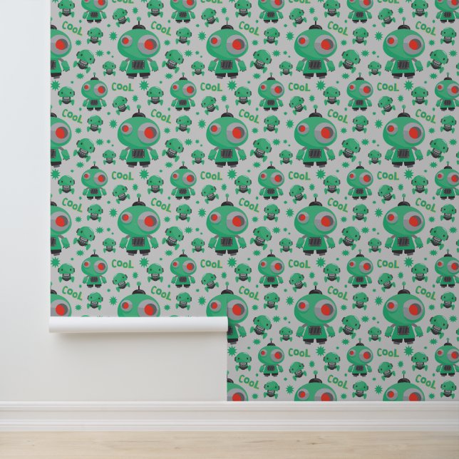 Cool Boys robot amoureux carrelage Papier peint (Application)