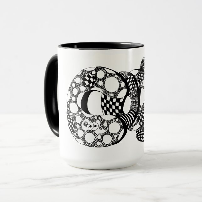 Cool, Bubble Letter Art, Boho, Hippie, Café Mug (Devant gauche)