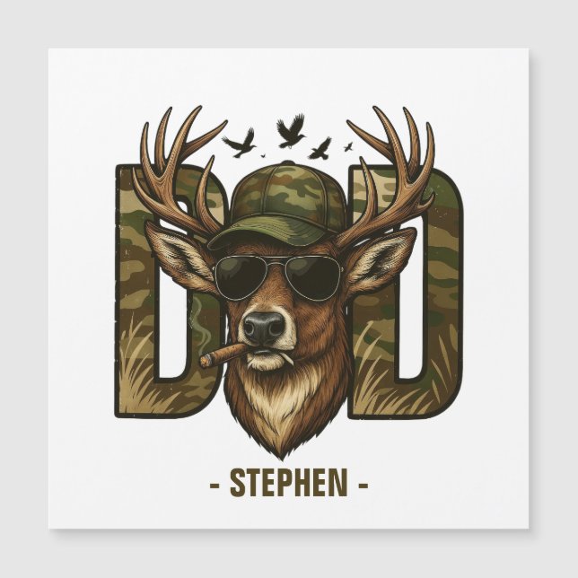 Cool Camouflage Papa - Cerf avec lunettes de solei (Devant)