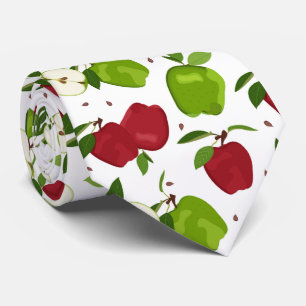 cool carrelé pomme motif fruit cravate