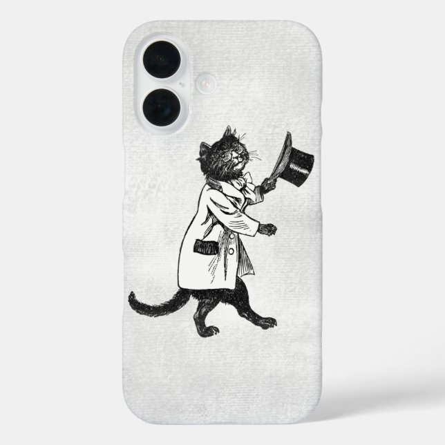 Cool Chat Vintage Noir Blanc Grunge coque iphone (Verso)