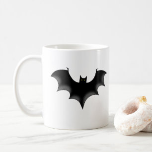 cool chauve-souris noire tasse à café