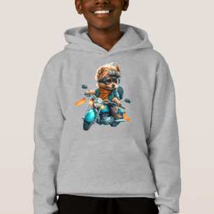 Cool chien biker, mignon Yorkshire terrier chien c