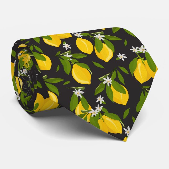 cool citron carrelé motif cravate (Roulé)