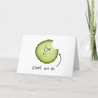 cool comme carte de voeux de concombre