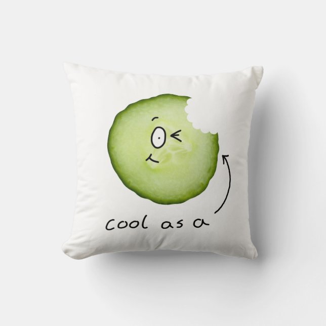 Cool comme coussin de caractère de concombre (Recto)