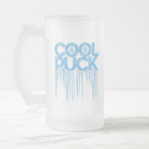 Cool Comme Puck Frosted Glass Beer Mug