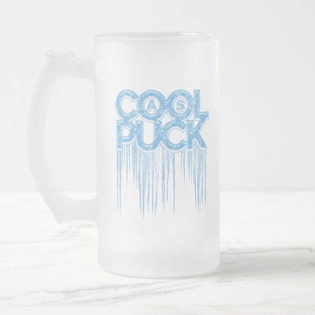 Cool Comme Puck Frosted Glass Beer Mug (Gauche)