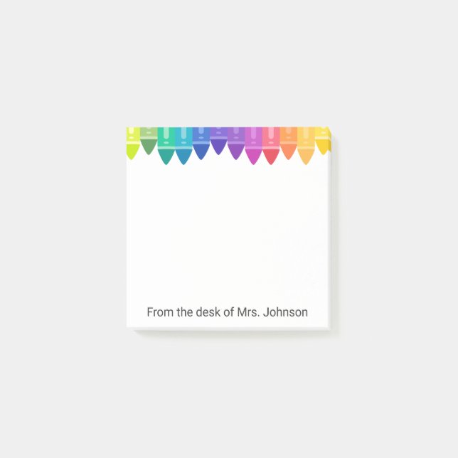 Cool Crayons colorés Post-it Notes (Devant)