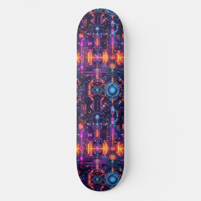 Cool Cyberpunk Anime Japonais Design Skateboard (Recto)
