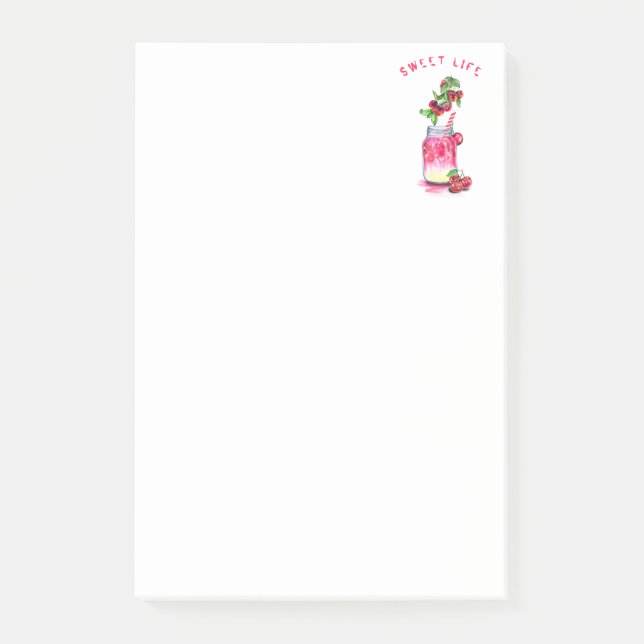 Cool de jus de cerise Boisson Post-it® Notes (Devant)