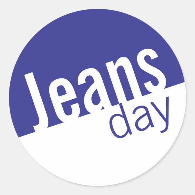 Cool Décontracté Denim Jeans Stickers Jour Bleu (Devant)