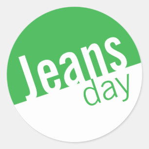 Cool Décontracté Denim Jeans Stickers Jour Vert
