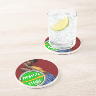 COOL! Dessous de verre en grès - Rond - Sur mesure